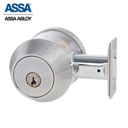 ASSA ABLOY 7000 Series Maximum+ Grade 1 Single Cylinder Deadbolt Satin Chrome KD ASS-7900-626-3-F-COMP-KD-0A7